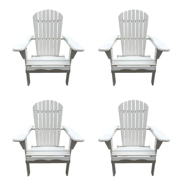 W Home 52 in. Adirondack Outdooor Chair, White SW1912WTSET4